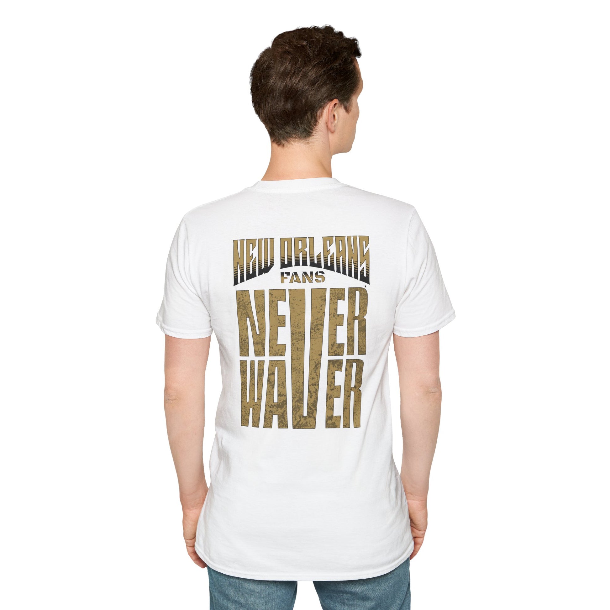 New Orleans Fans Never Waver Unisex Softstyle T-Shirt - Never Waver