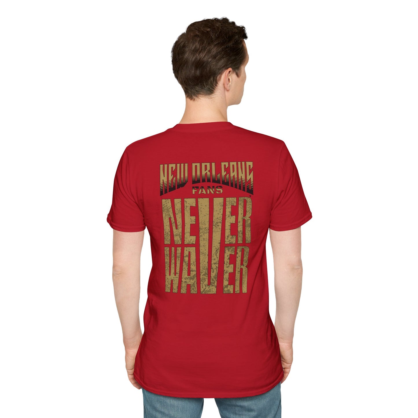 New Orleans Fans Never Waver Unisex Softstyle T-Shirt - Never Waver