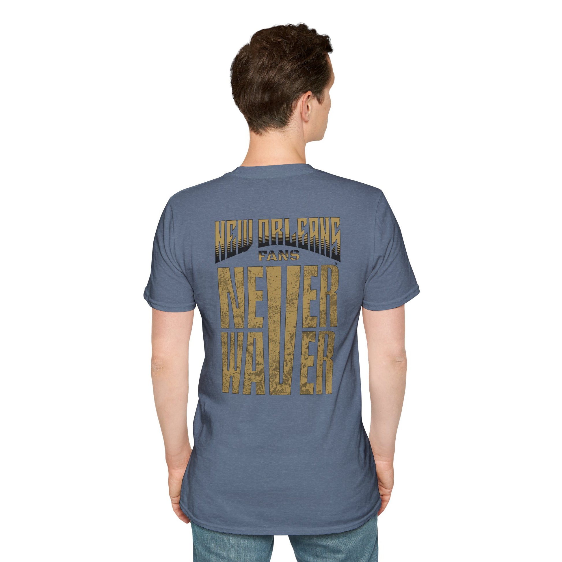 New Orleans Fans Never Waver Unisex Softstyle T-Shirt - Never Waver