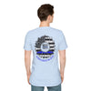 True Americans Never Waver They Always Back The Blue Unisex Softstyle T-Shirt - Never Waver