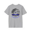 True Americans Never Waver They Always Back The Blue Unisex Softstyle T-Shirt - Never Waver