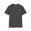 True Americans Never Waver They Always Back The Blue Unisex Softstyle T-Shirt - Never Waver