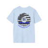 True Americans Never Waver They Always Back The Blue Unisex Softstyle T-Shirt - Never Waver