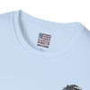 True Americans Never Waver They Always Back The Blue Unisex Softstyle T-Shirt - Never Waver