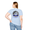 True Americans Never Waver They Always Back The Blue Unisex Softstyle T-Shirt - Never Waver