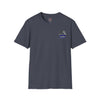 True Americans Never Waver They Always Back The Blue Unisex Softstyle T-Shirt - Never Waver