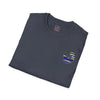 True Americans Never Waver They Always Back The Blue Unisex Softstyle T-Shirt - Never Waver