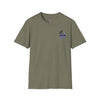 True Americans Never Waver They Always Back The Blue Unisex Softstyle T-Shirt - Never Waver