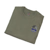True Americans Never Waver They Always Back The Blue Unisex Softstyle T-Shirt - Never Waver