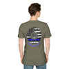 True Americans Never Waver They Always Back The Blue Unisex Softstyle T-Shirt - Never Waver