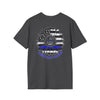 True Americans Never Waver They Always Back The Blue Unisex Softstyle T-Shirt - Never Waver