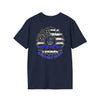 True Americans Never Waver They Always Back The Blue Unisex Softstyle T-Shirt - Never Waver