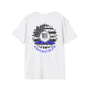 True Americans Never Waver They Always Back The Blue Unisex Softstyle T-Shirt - Never Waver