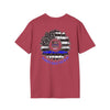 True Americans Never Waver They Always Back The Blue Unisex Softstyle T-Shirt - Never Waver