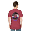 True Americans Never Waver They Always Back The Blue Unisex Softstyle T-Shirt - Never Waver