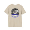 True Americans Never Waver They Always Back The Blue Unisex Softstyle T-Shirt - Never Waver