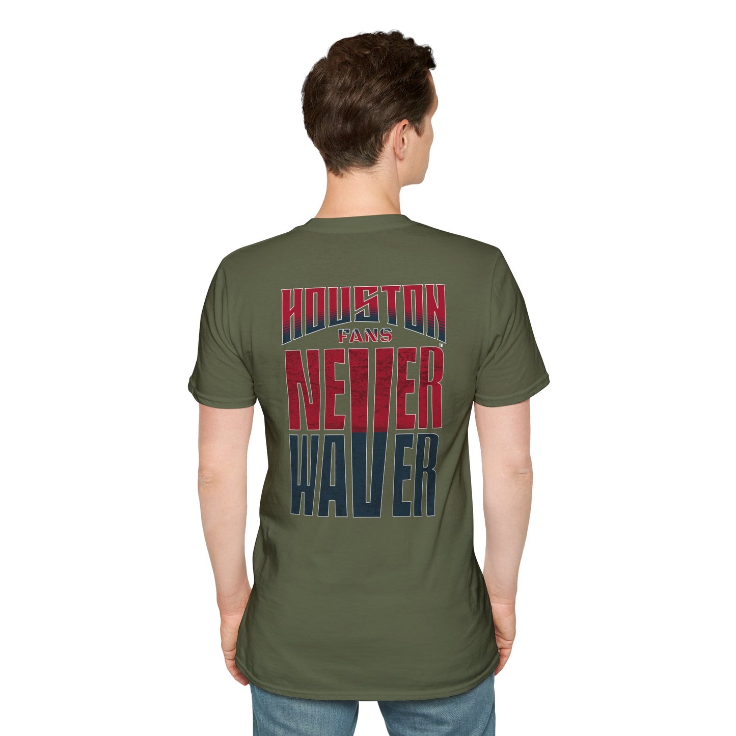 Houston Fans Never Waver Unisex Softstyle T-Shirt - Never Waver