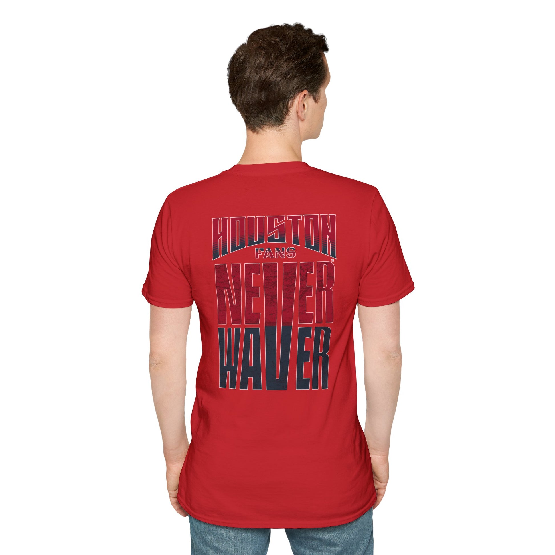 Houston Fans Never Waver Unisex Softstyle T-Shirt - Never Waver