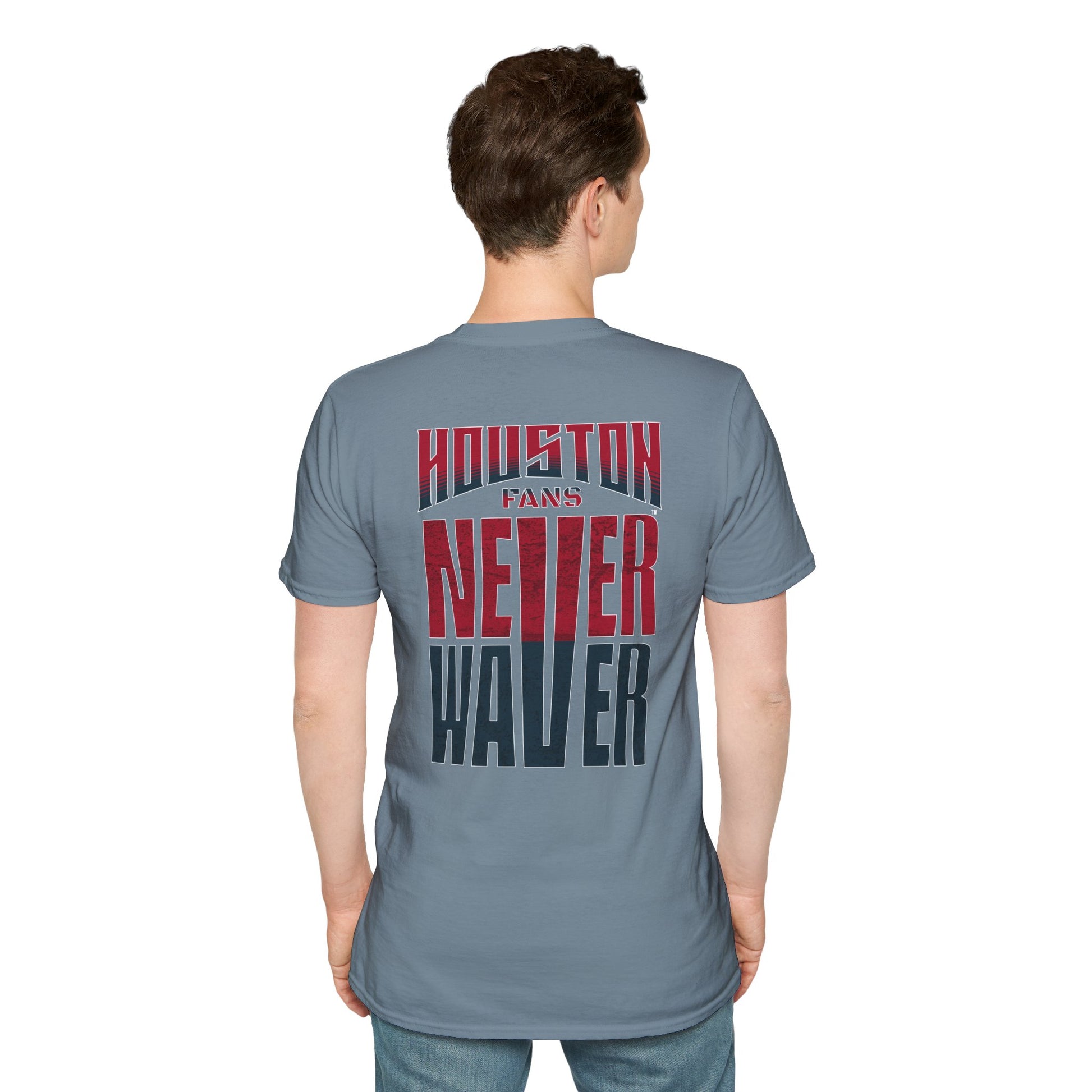 Houston Fans Never Waver Unisex Softstyle T-Shirt - Never Waver