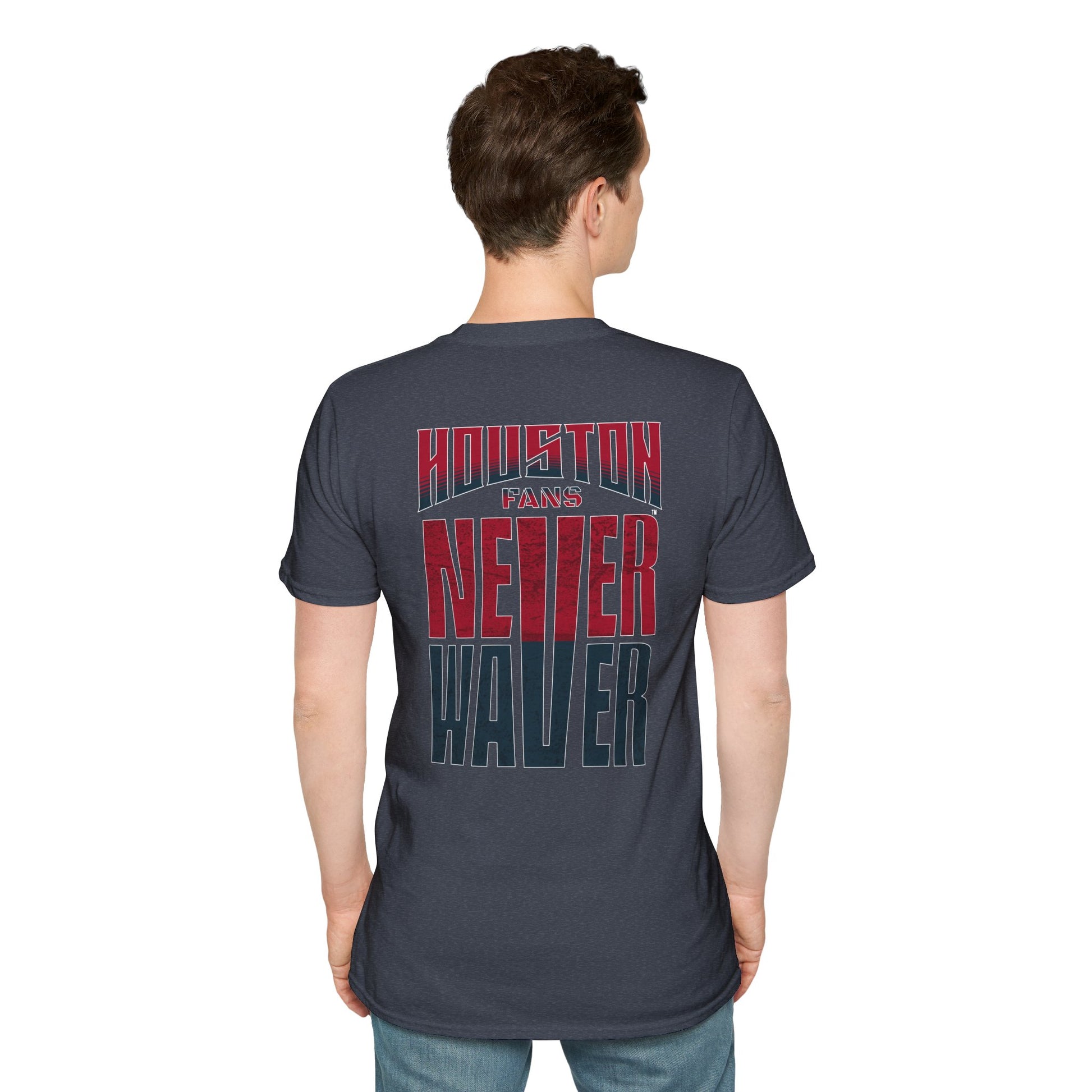 Houston Fans Never Waver Unisex Softstyle T-Shirt - Never Waver