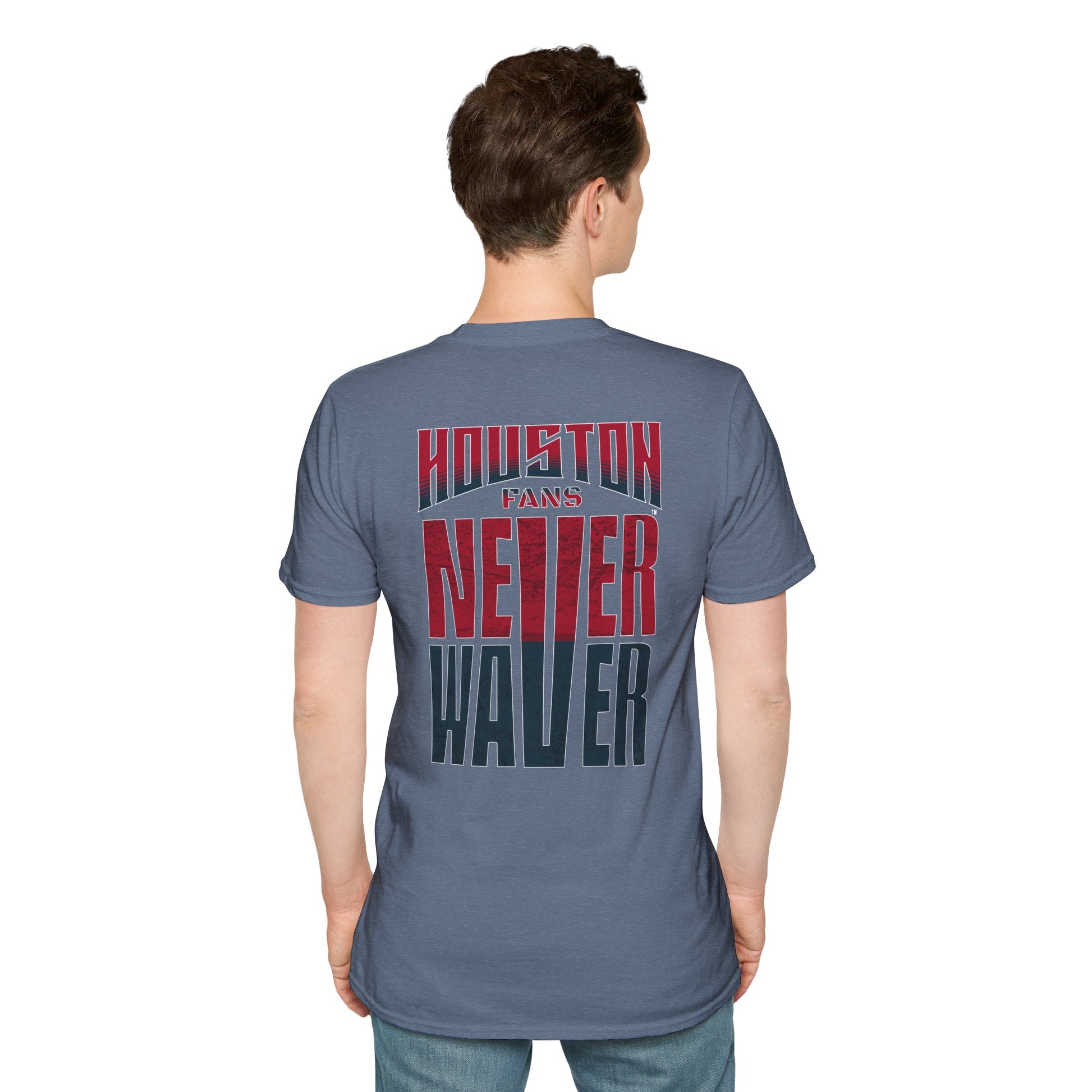 Houston Fans Never Waver Unisex Softstyle T-Shirt - Never Waver