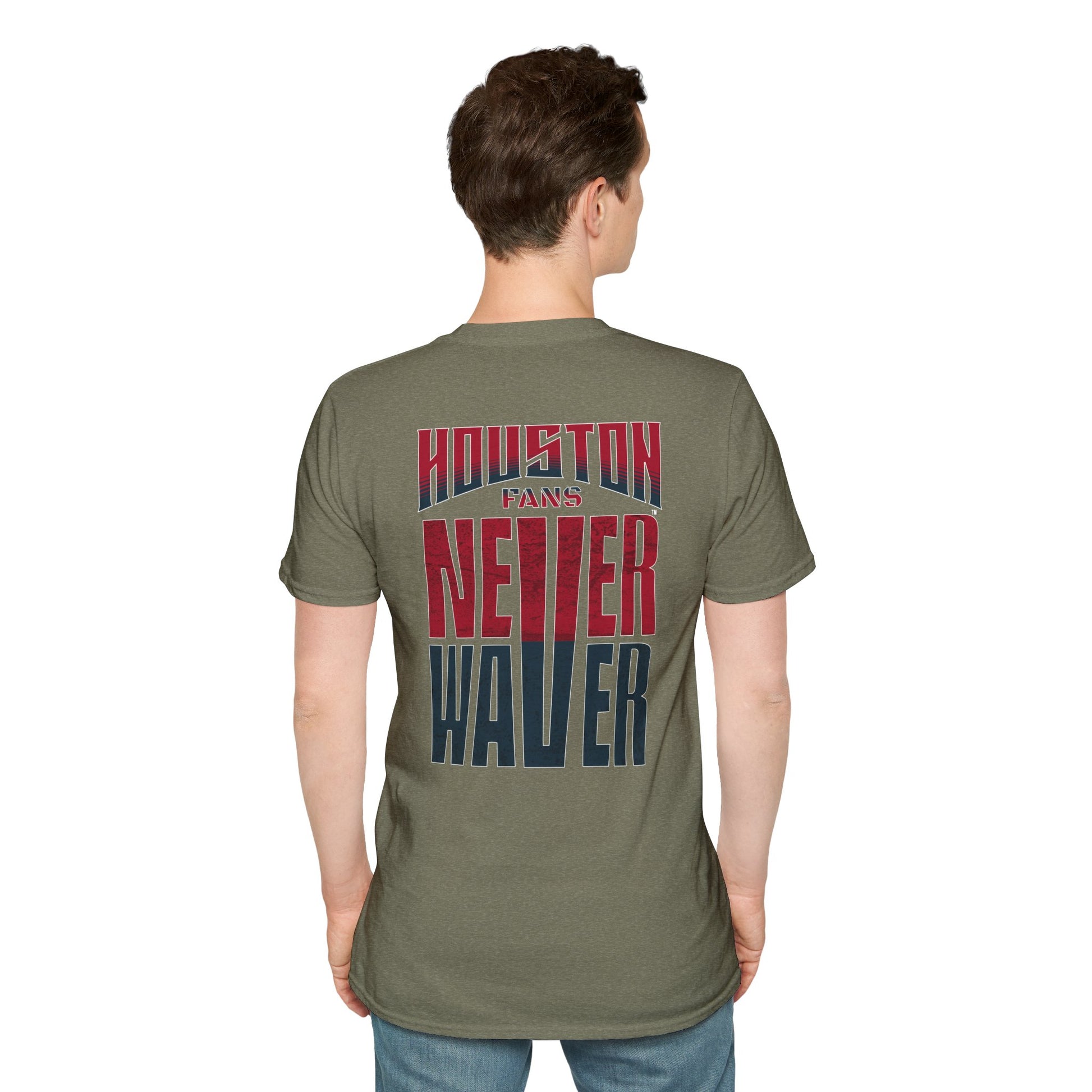 Houston Fans Never Waver Unisex Softstyle T-Shirt - Never Waver