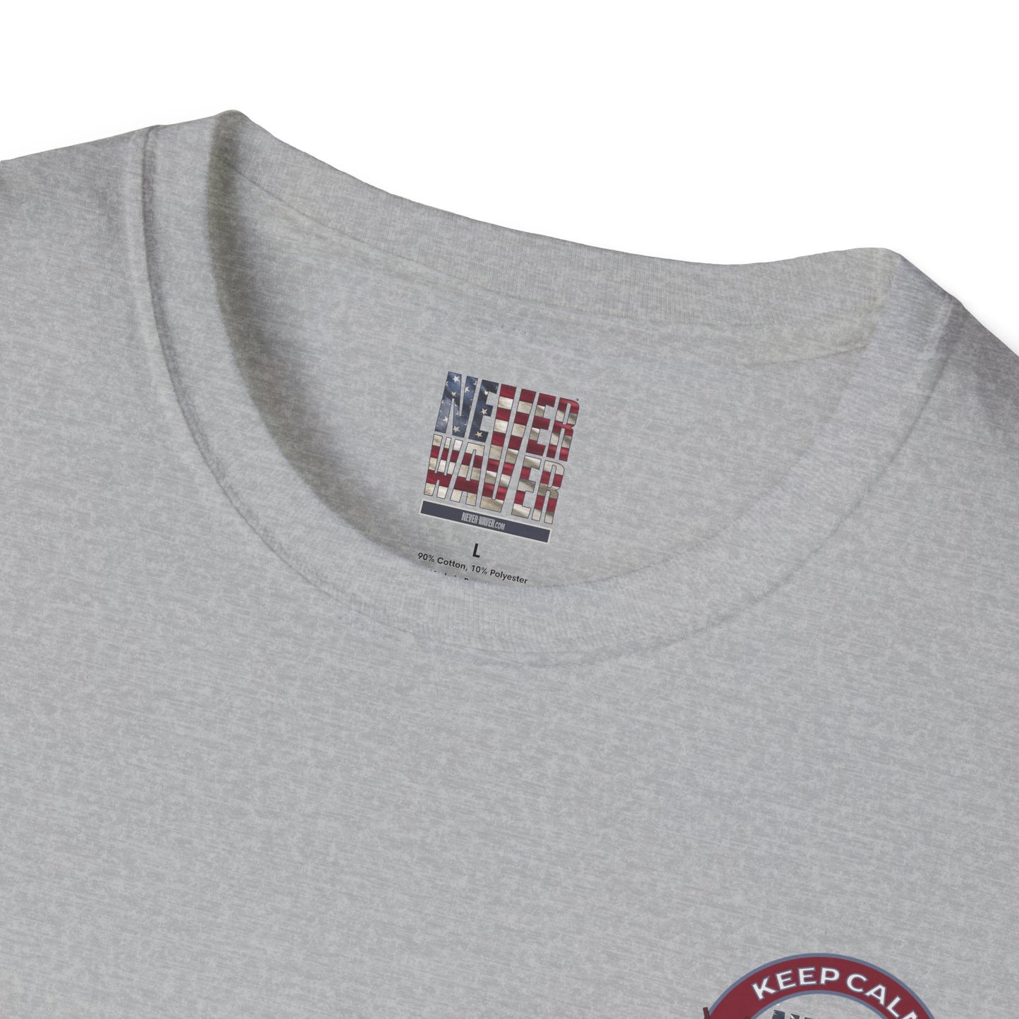 Keep Calm Never Waver & Golf On Unisex Soft style T-Shirt - Never Waver