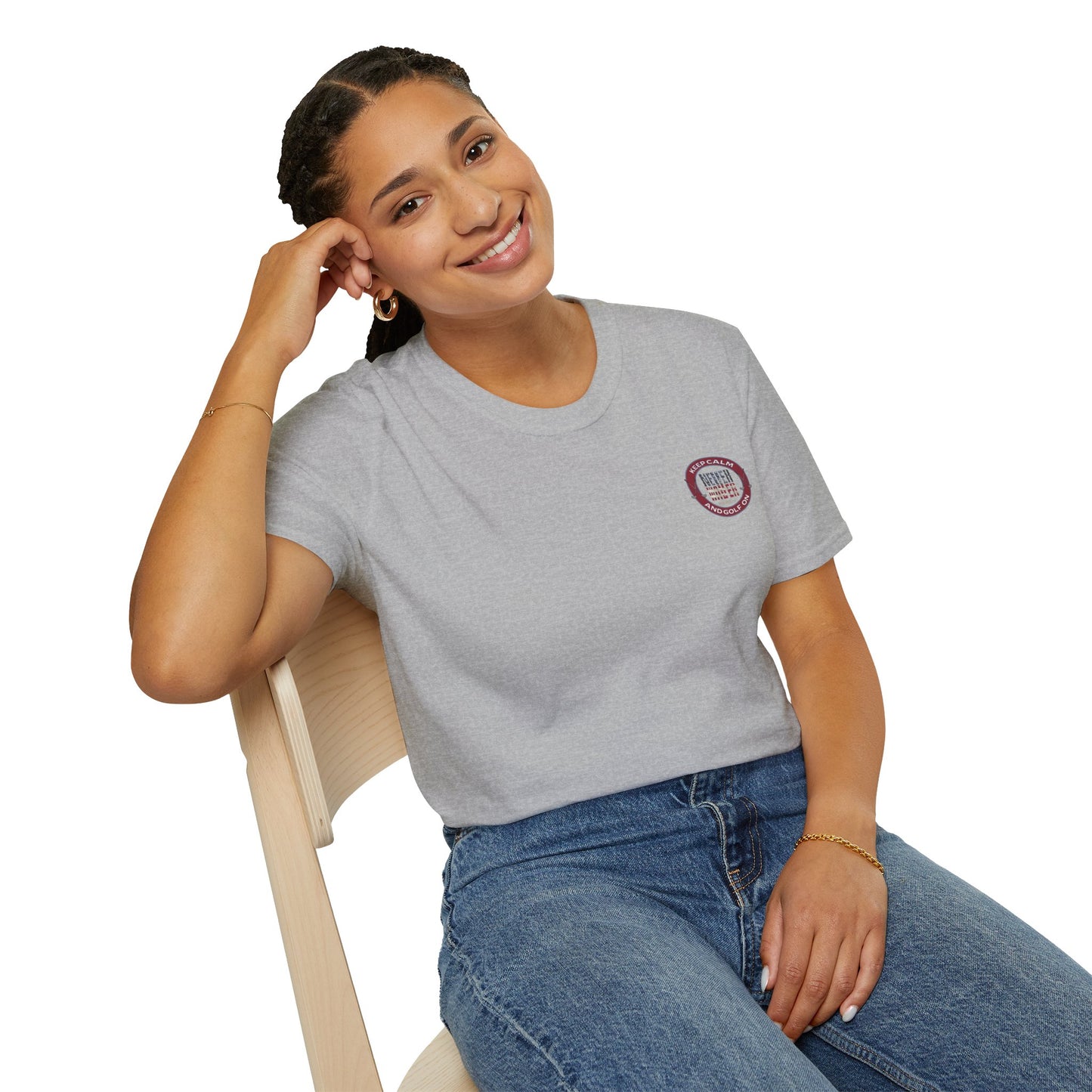 Keep Calm Never Waver & Golf On Unisex Soft style T-Shirt - Never Waver
