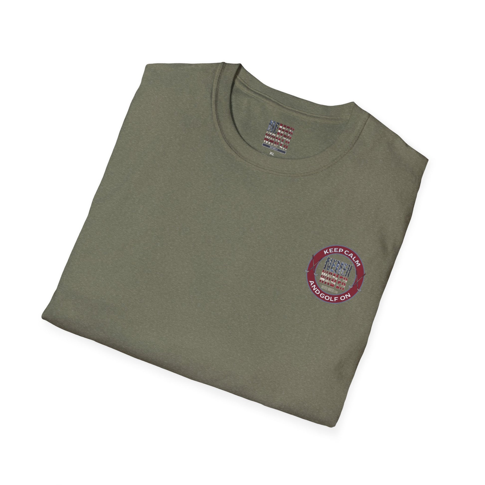 Keep Calm Never Waver & Golf On Unisex Soft style T-Shirt - Never Waver
