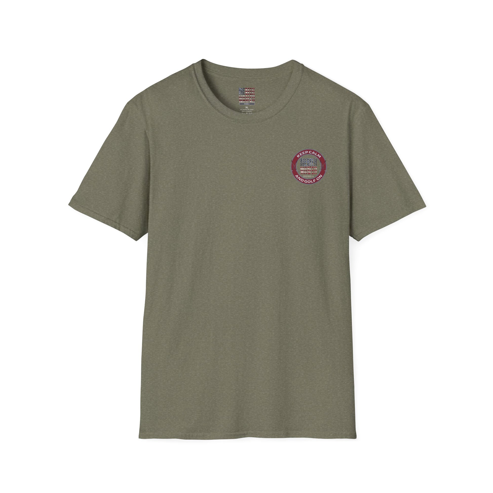 Keep Calm Never Waver & Golf On Unisex Soft style T-Shirt - Never Waver