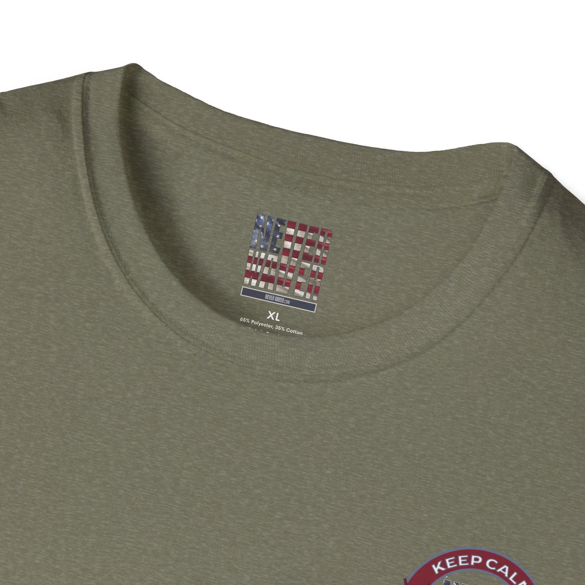 Keep Calm Never Waver & Golf On Unisex Soft style T-Shirt - Never Waver