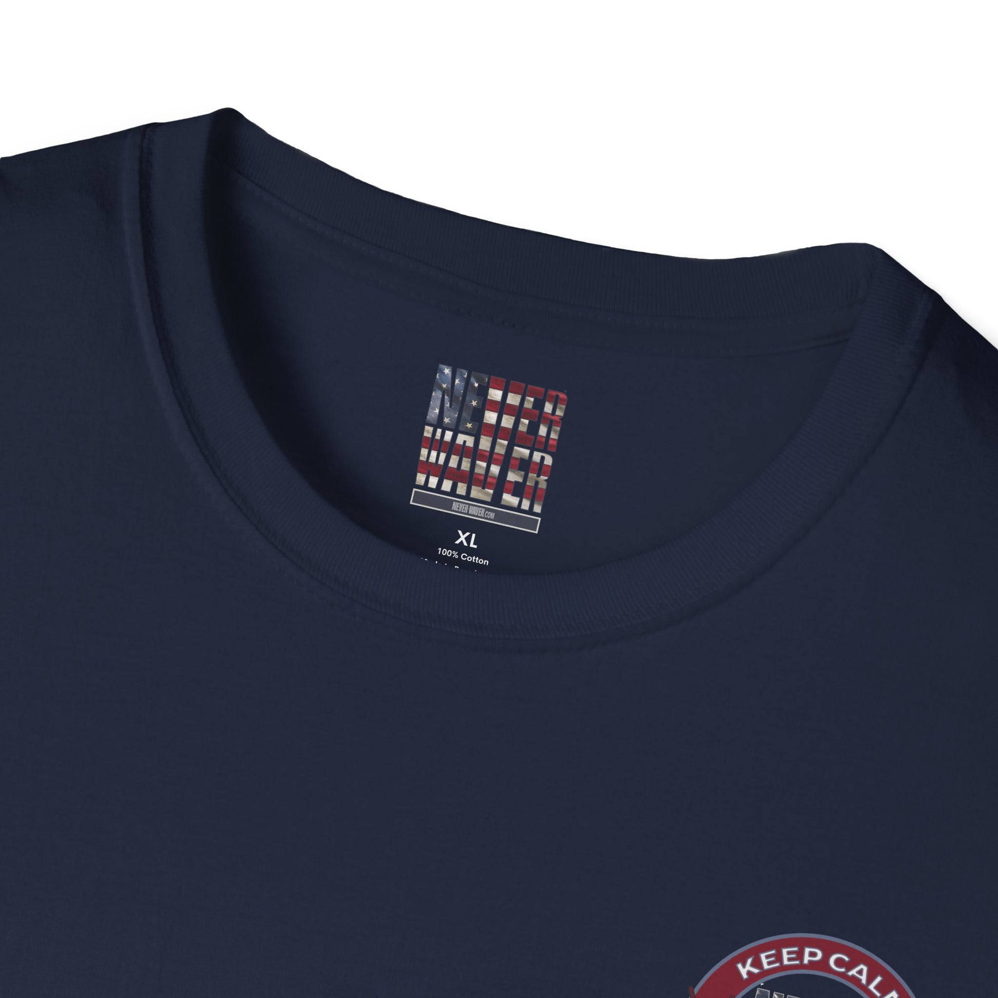 Keep Calm Never Waver & Golf On Unisex Soft style T-Shirt - Never Waver