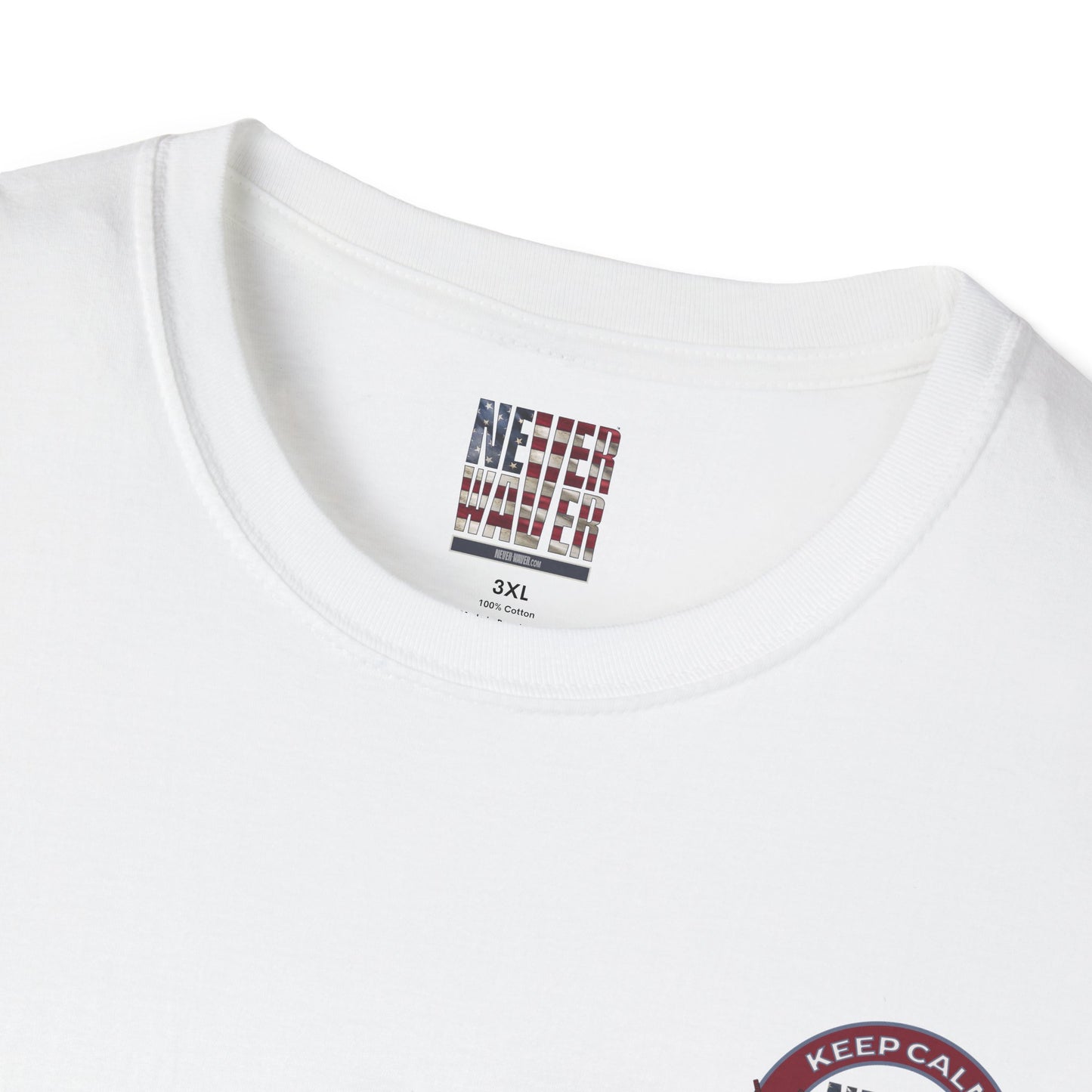 Keep Calm Never Waver & Golf On Unisex Soft style T-Shirt - Never Waver
