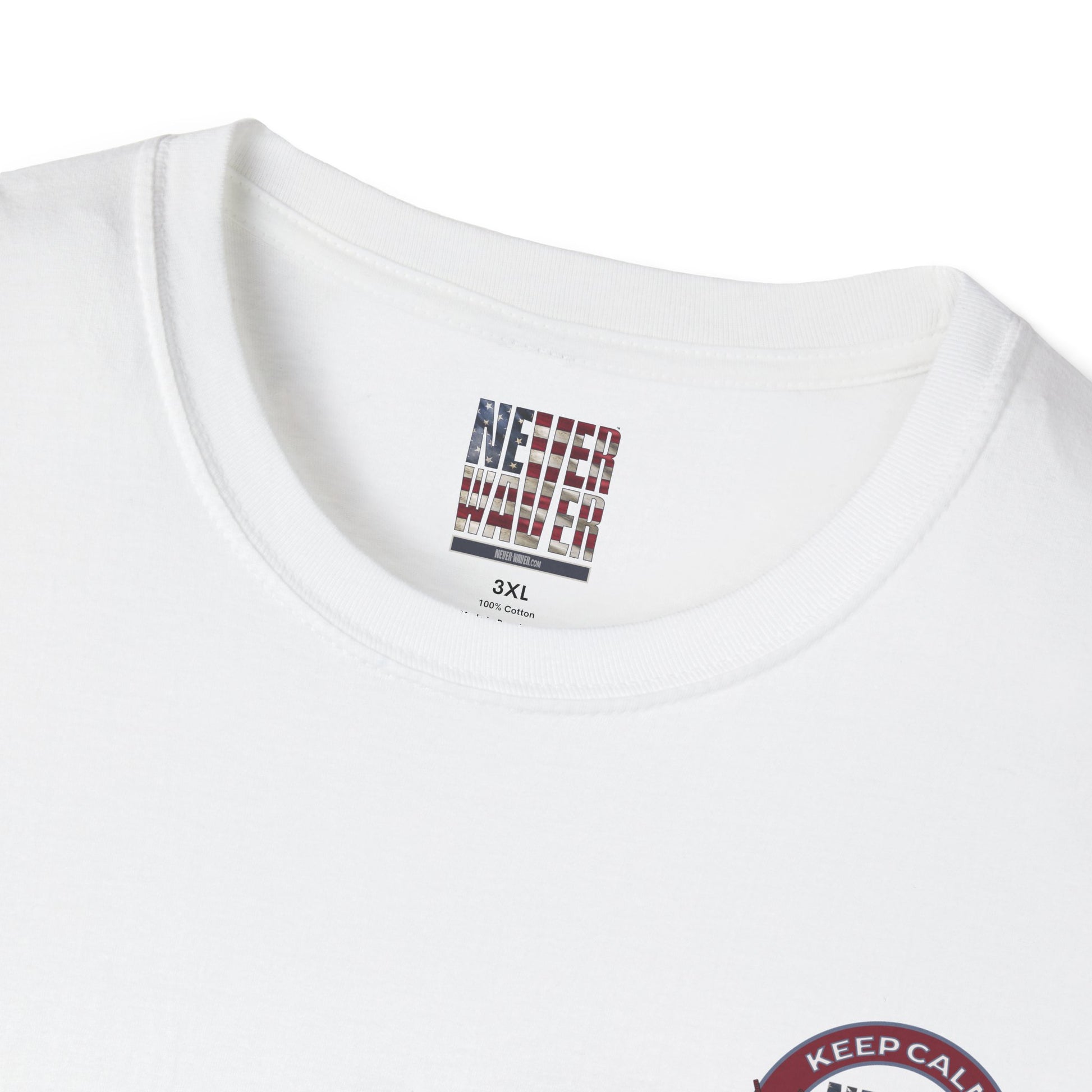 Keep Calm Never Waver & Golf On Unisex Soft style T-Shirt - Never Waver