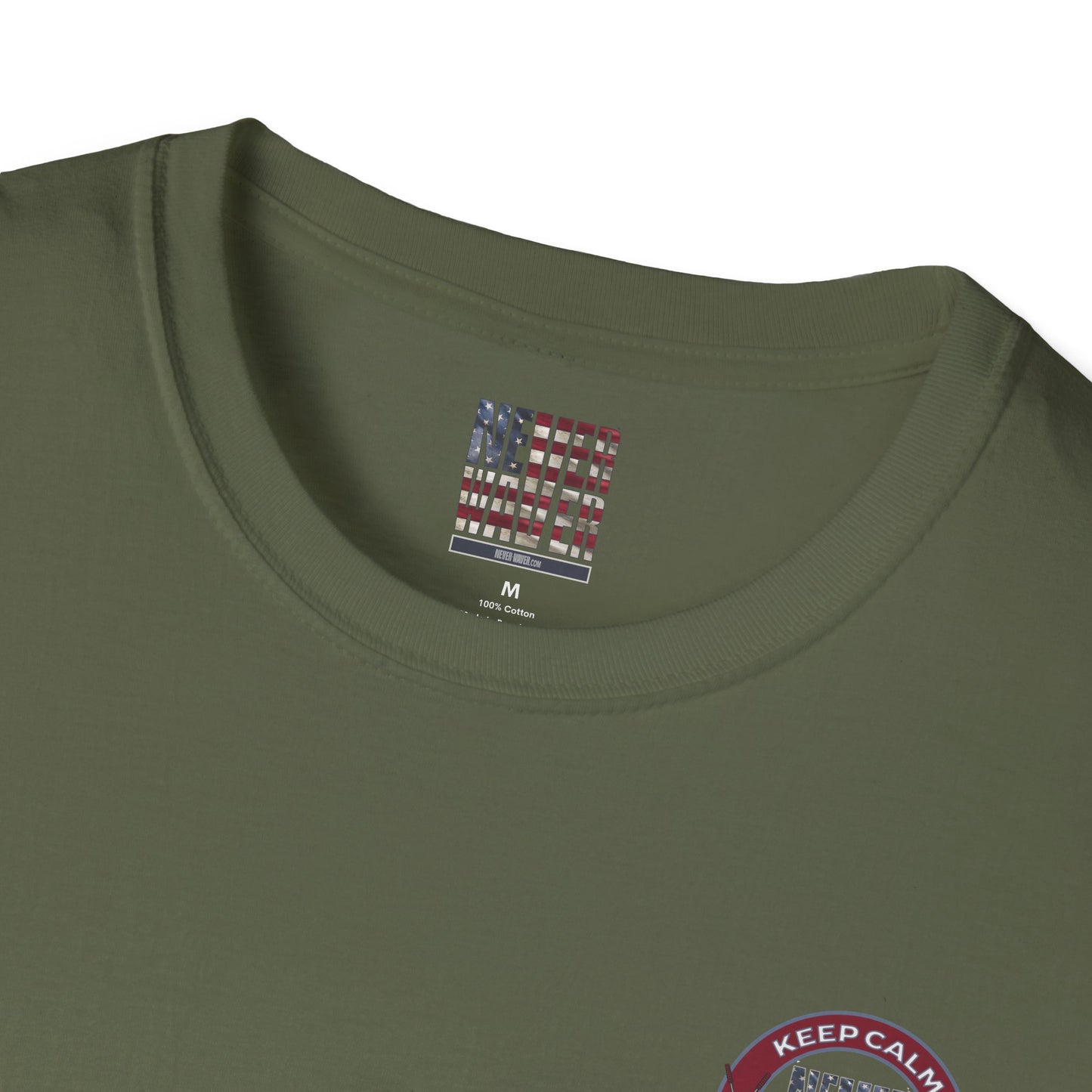 Keep Calm Never Waver & Golf On Unisex Soft style T-Shirt - Never Waver