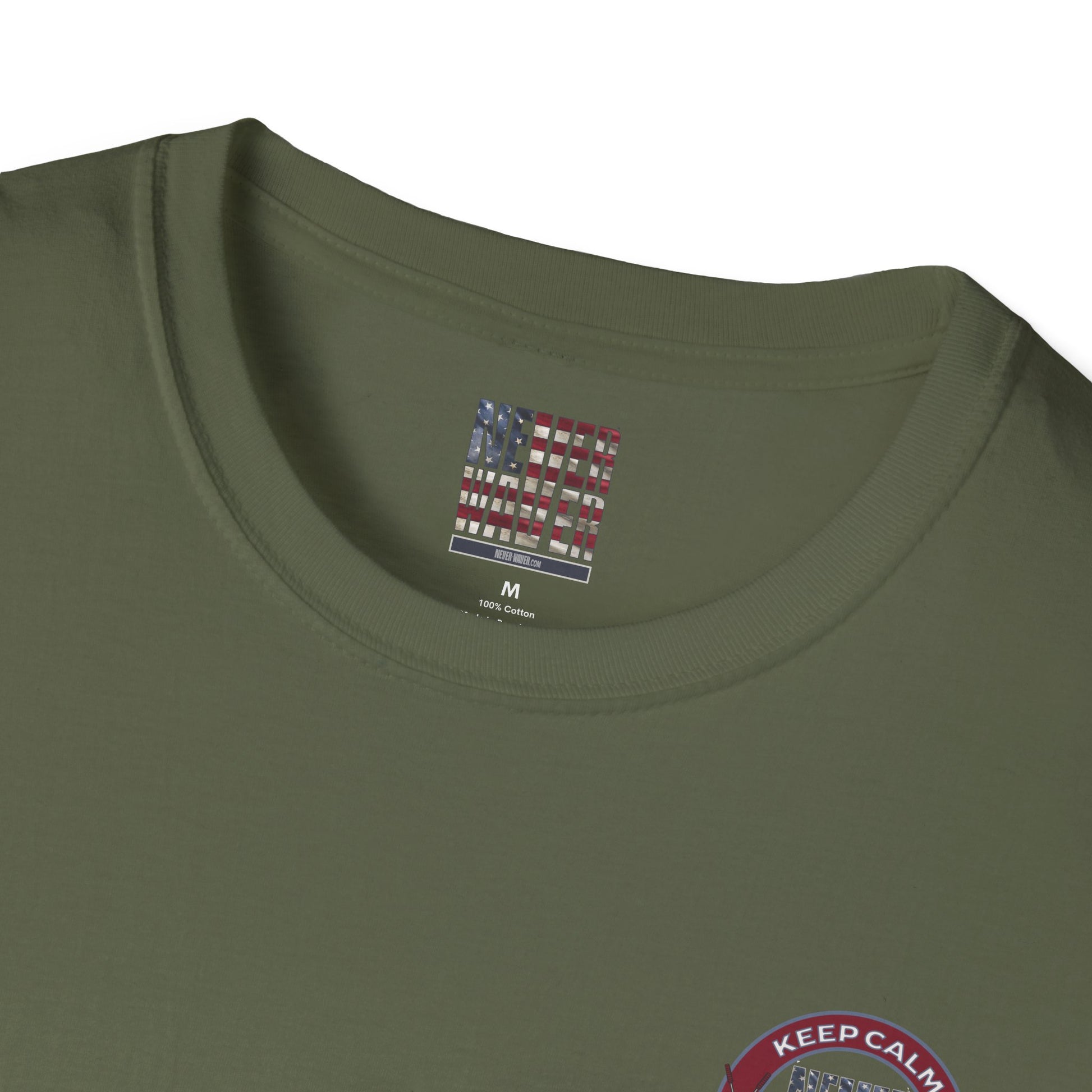 Keep Calm Never Waver & Golf On Unisex Soft style T-Shirt - Never Waver