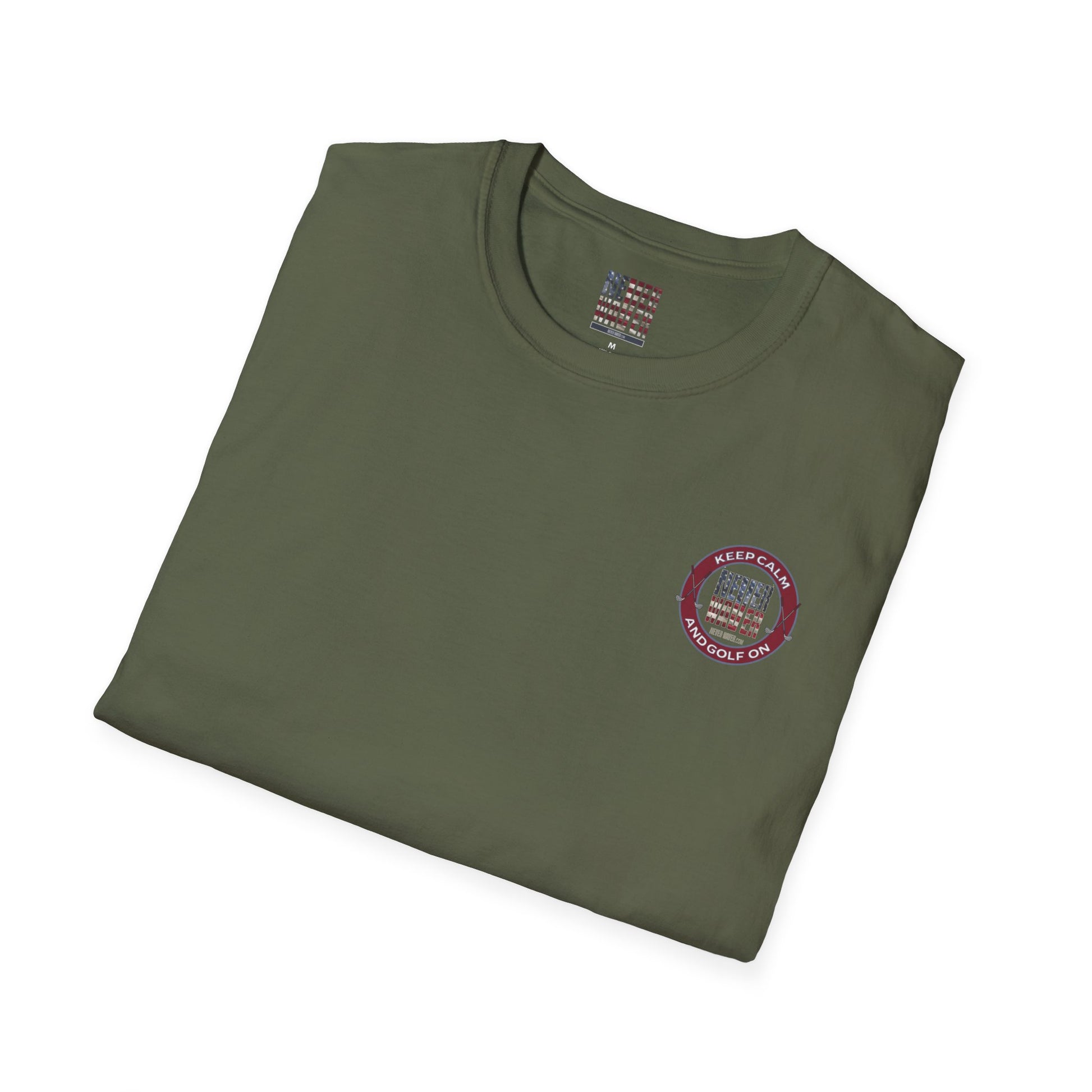 Keep Calm Never Waver & Golf On Unisex Soft style T-Shirt - Never Waver