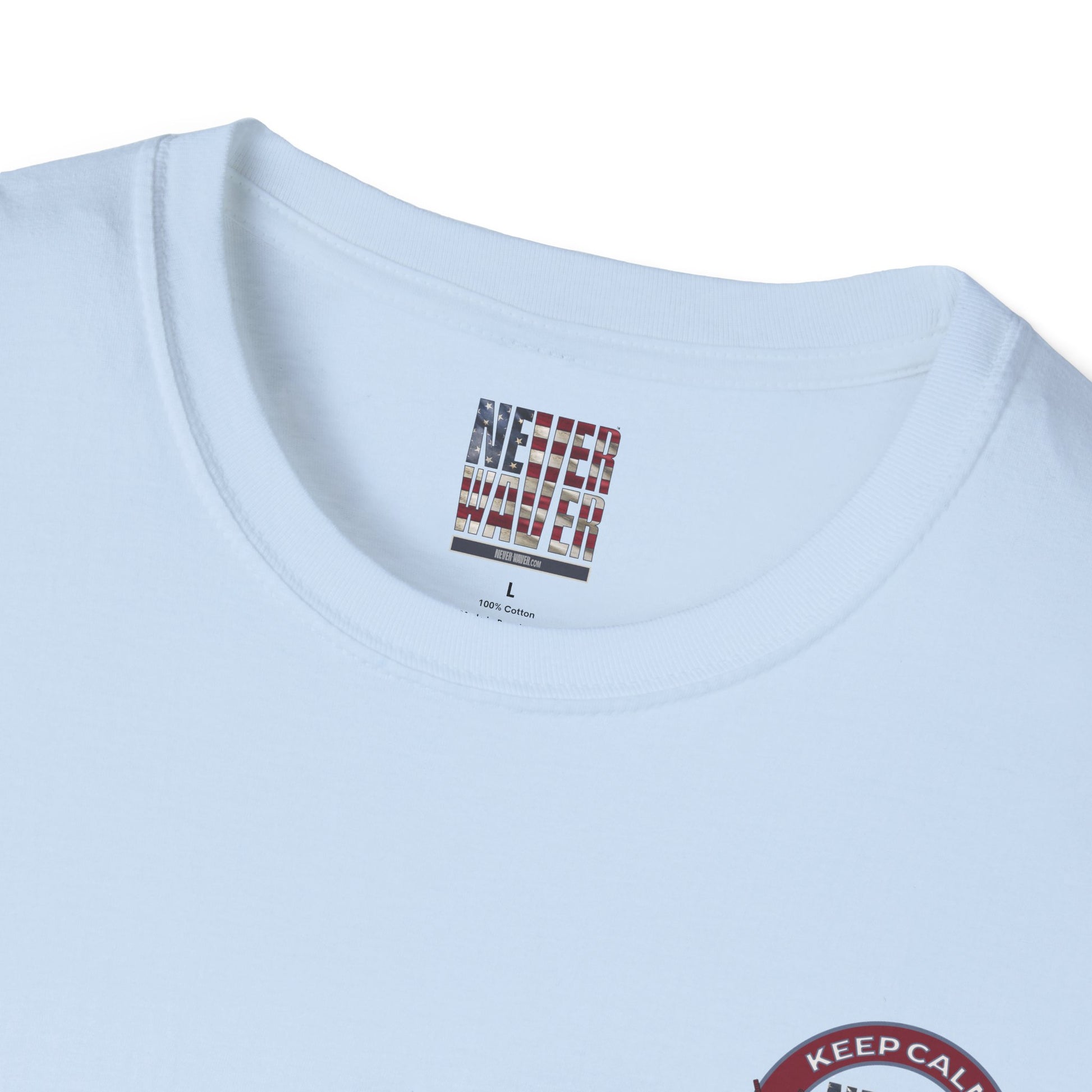 Keep Calm Never Waver & Golf On Unisex Soft style T-Shirt - Never Waver