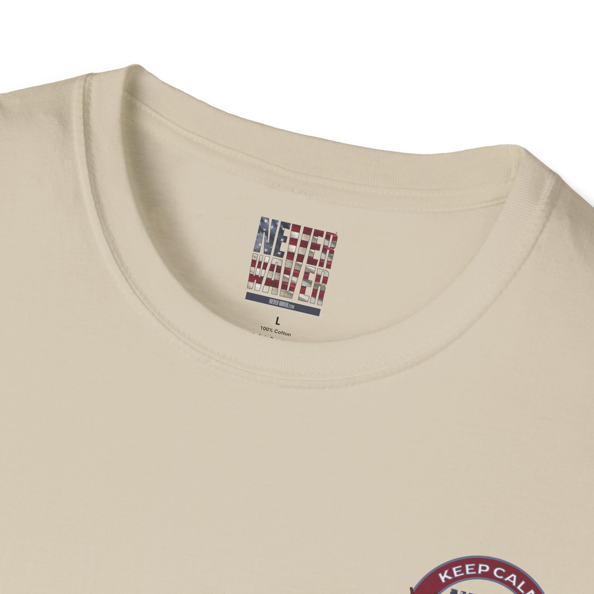 Keep Calm Never Waver & Golf On Unisex Soft style T-Shirt - Never Waver