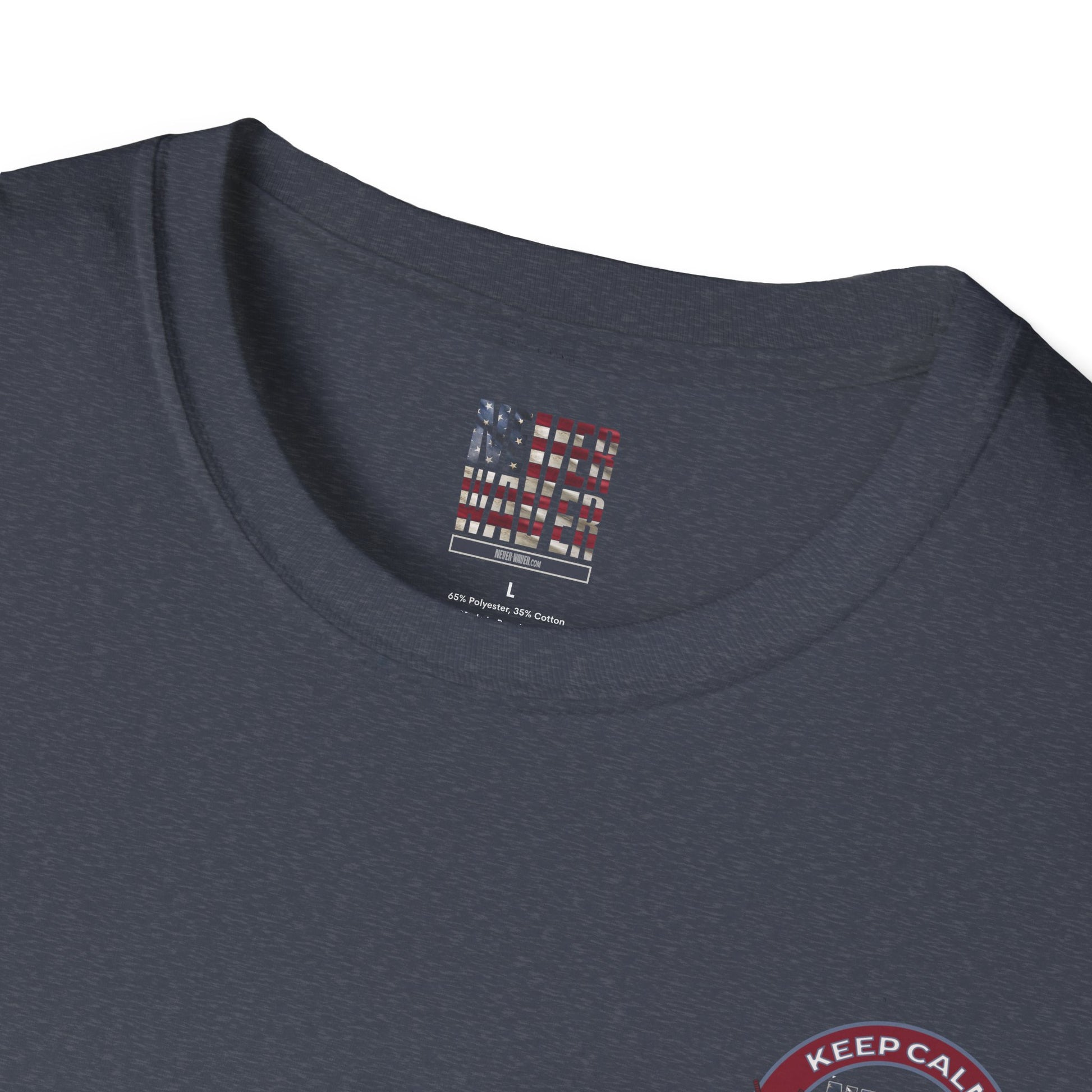 Keep Calm Never Waver & Golf On Unisex Soft style T-Shirt - Never Waver