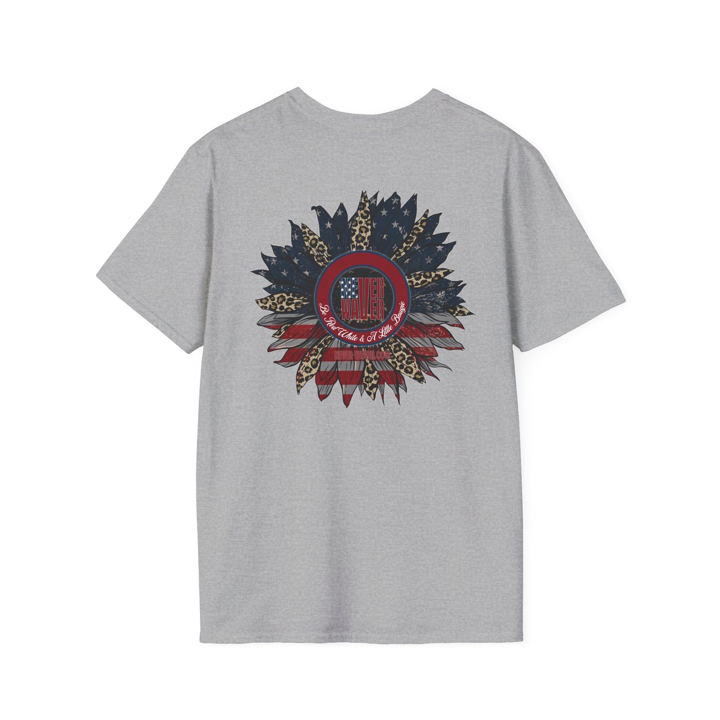 Never Waver Be Red White and A Little Bougie Unisex Soft style T-Shirt - Never Waver