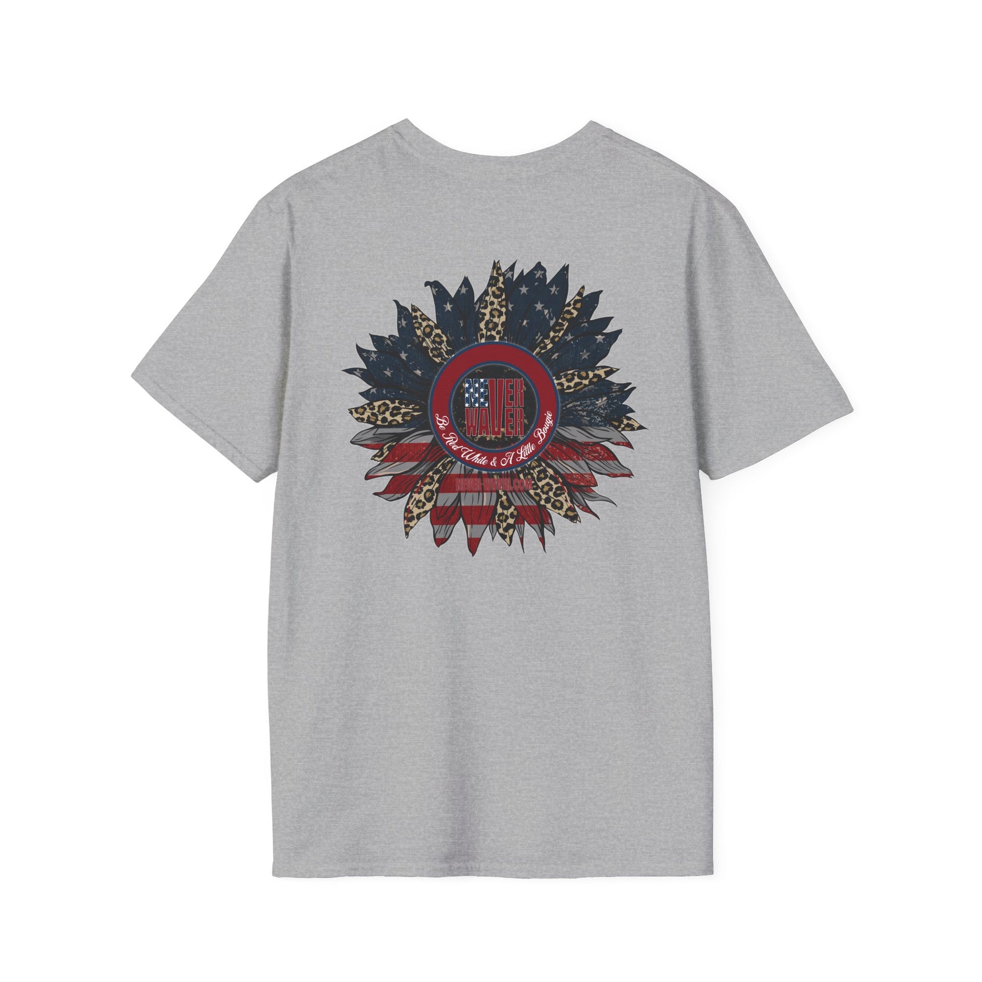 Never Waver Be Red White and A Little Bougie Unisex Soft style T-Shirt - Never Waver