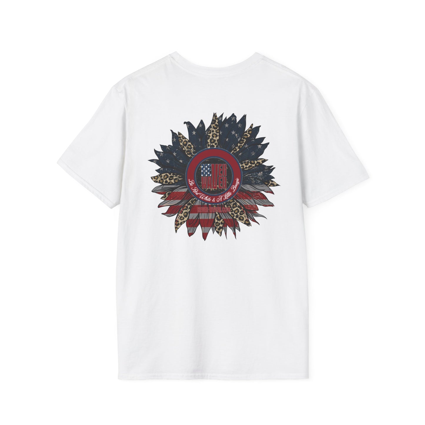 Never Waver Be Red White and A Little Bougie Unisex Soft style T-Shirt - Never Waver