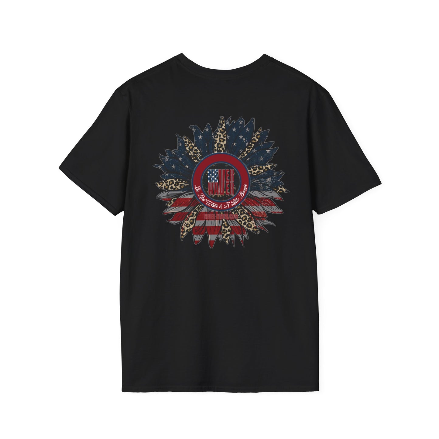 Never Waver Be Red White and A Little Bougie Unisex Soft style T-Shirt - Never Waver