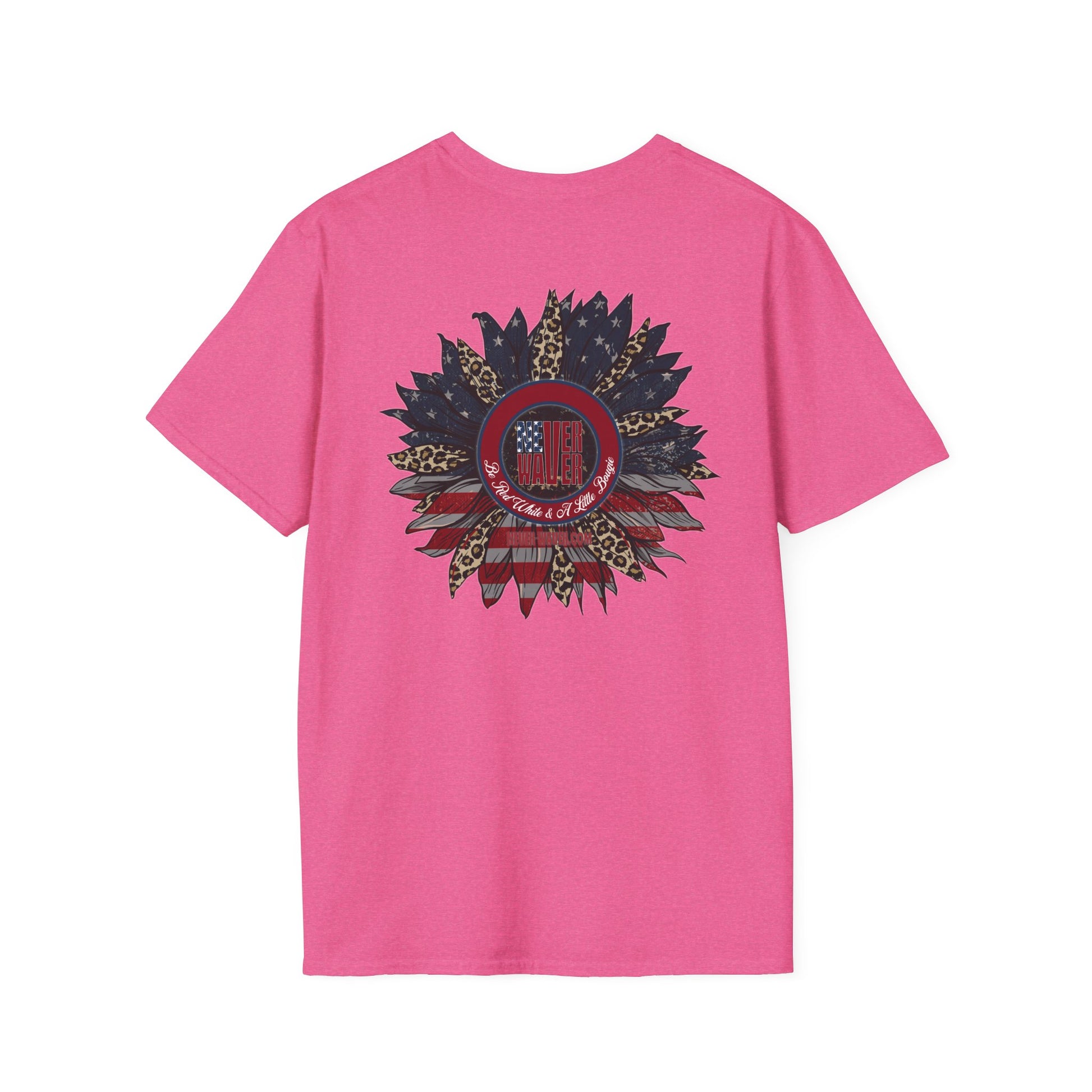 Never Waver Be Red White and A Little Bougie Unisex Soft style T-Shirt - Never Waver