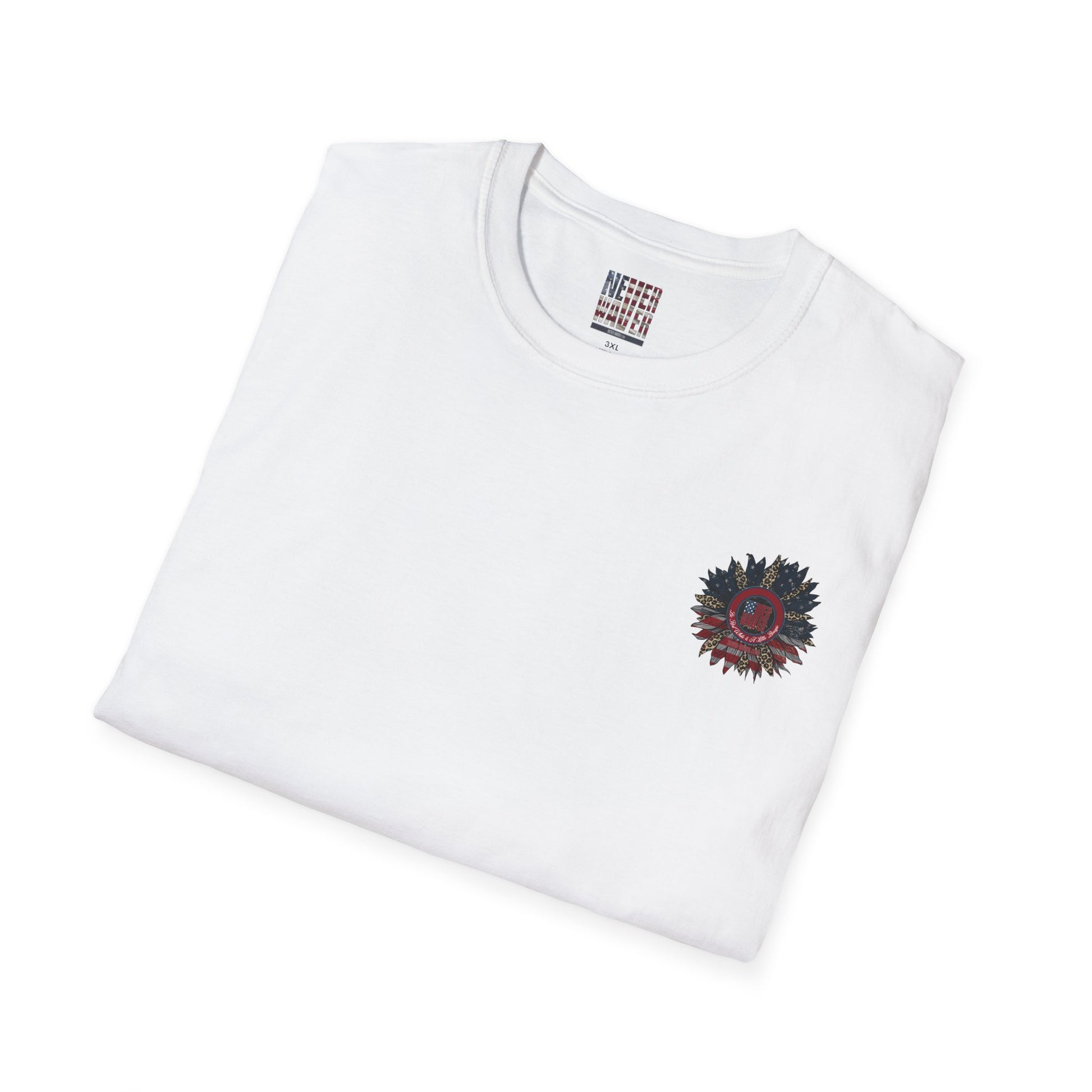Never Waver Be Red White and A Little Bougie Unisex Soft style T-Shirt - Never Waver