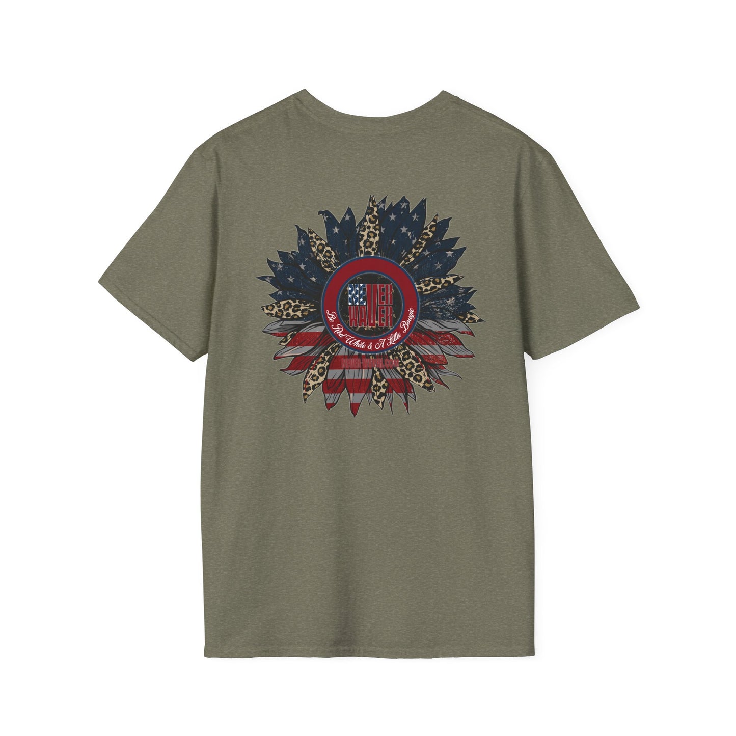 Never Waver Be Red White and A Little Bougie Unisex Soft style T-Shirt - Never Waver