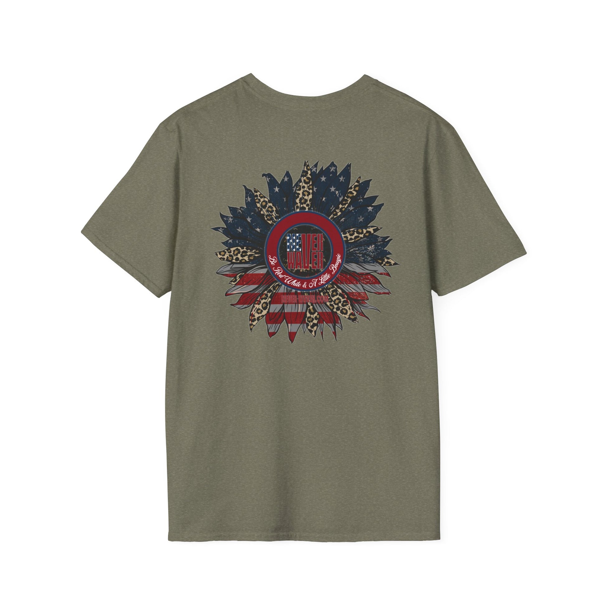 Never Waver Be Red White and A Little Bougie Unisex Soft style T-Shirt - Never Waver