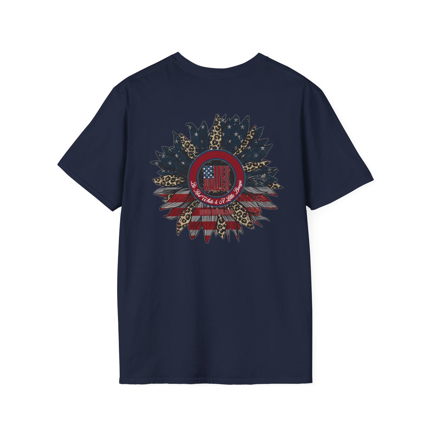Never Waver Be Red White and A Little Bougie Unisex Soft style T-Shirt - Never Waver
