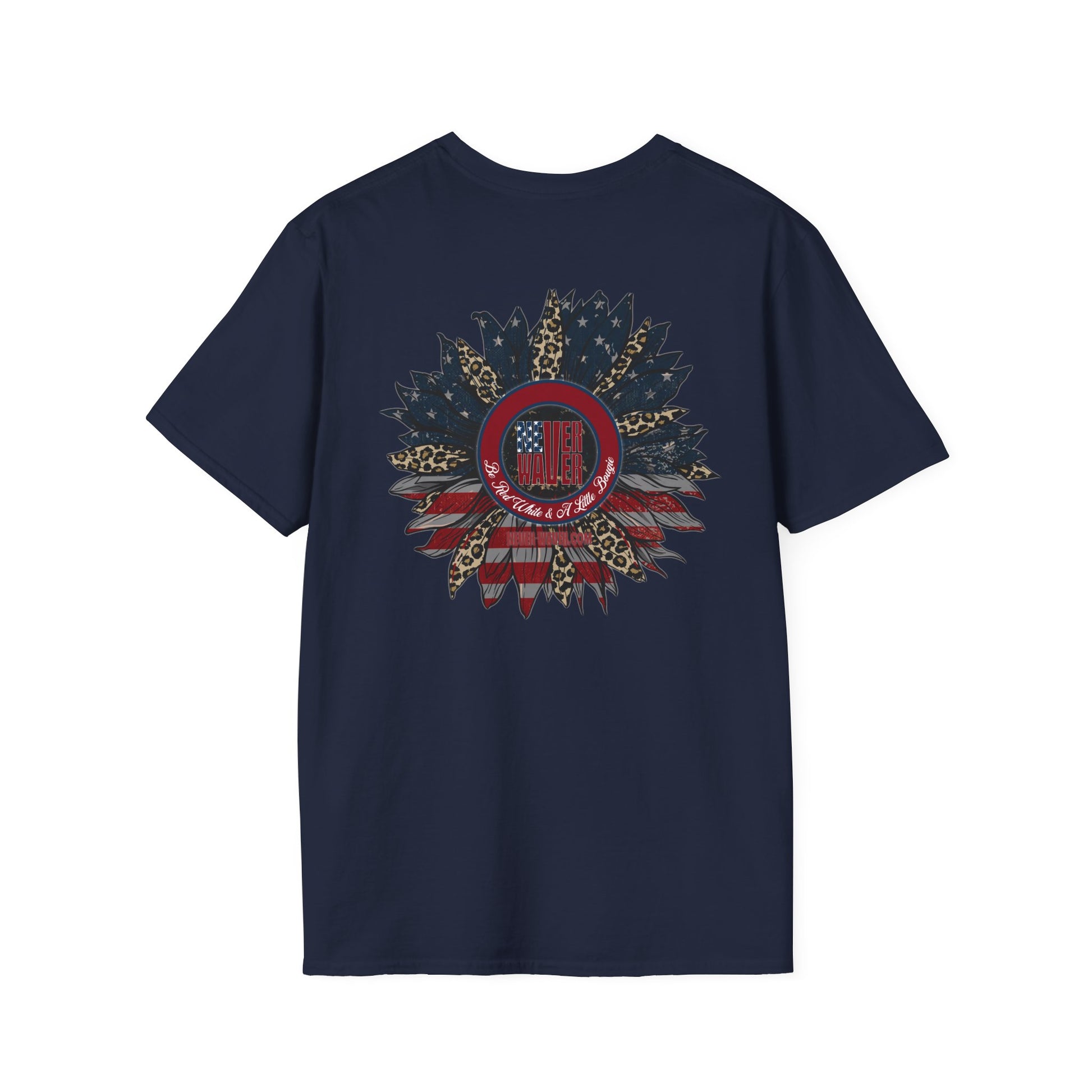 Never Waver Be Red White and A Little Bougie Unisex Soft style T-Shirt - Never Waver